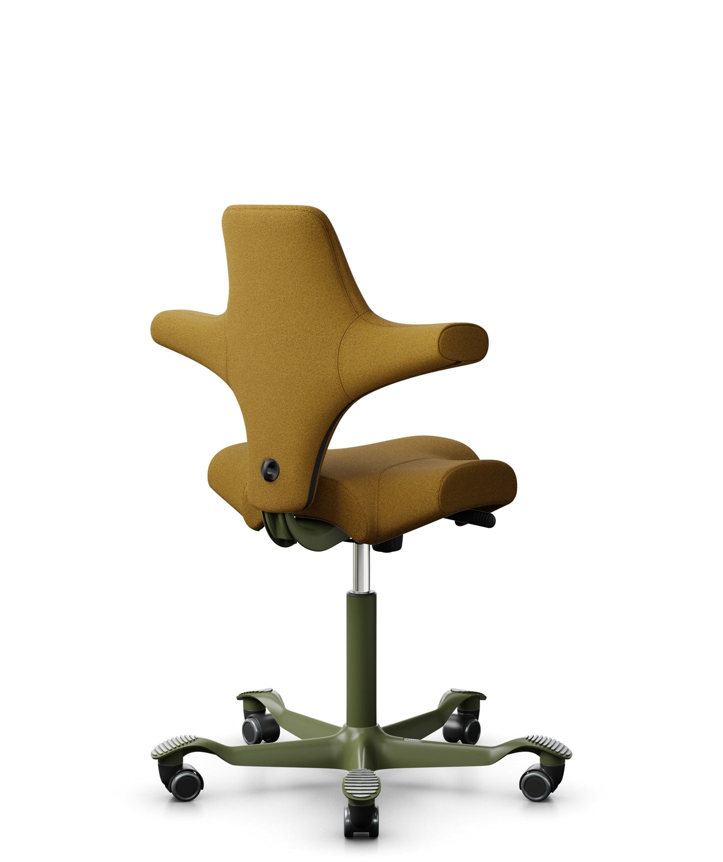 HÅG Capisco 8106 - CPT6401 Ochre / Moss Grey / 265 mm / Wheels for hard floor (Showroom Model)