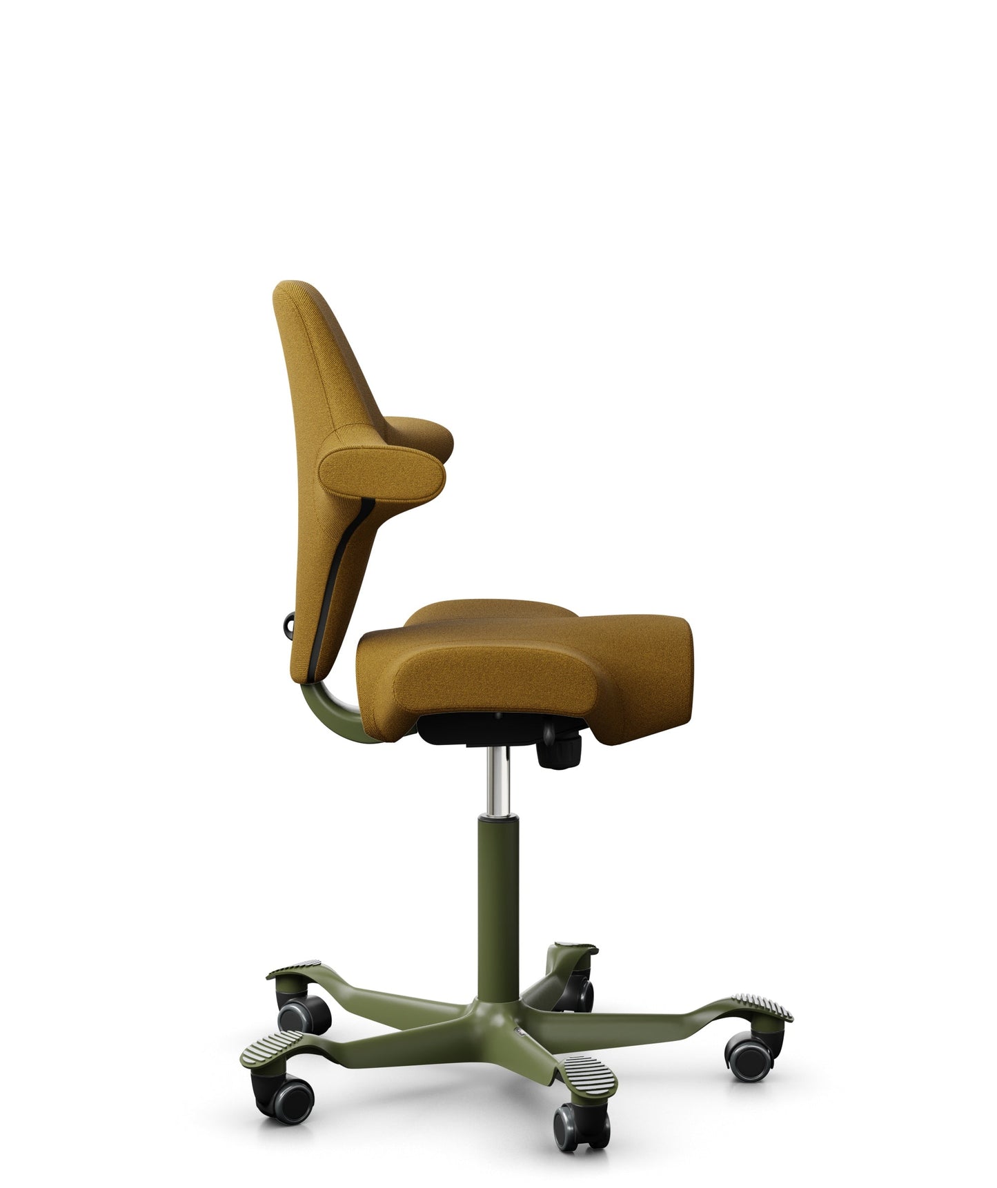 HÅG Capisco 8106 - CPT6401 Ochre / Moss Grey / 265 mm / Wheels for hard floor (Showroom Model)